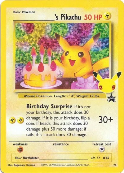 ______'s Pikachu, Celebrations: Classic Collection