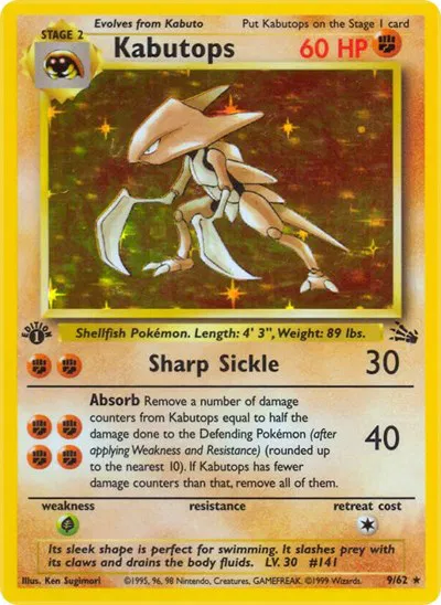 Kabutops, Fossil